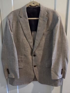 Sid Mashburn Virgil No. 2 Tan Herringbone 2-Button Blazer - Size IT 58R / US 46R